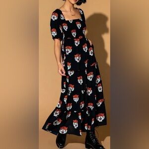 Dressed in Lala Black Tiger Print Women's Dress